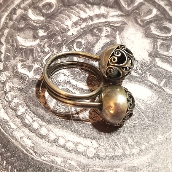 1800s EXTREMELY RARE Pomander Ring  Sterling Silver - Picture 6 of 9